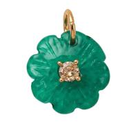 Jewelry Component with Flower Design, Small Pendant Loop Faceted Center for Necklace Projects Floral Charm Finding Pendant Supply Jewelry Focal Embellishment Beading Dangle