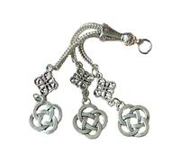 Jewelry Connector with Layered Three-Dangle, Section 21 | Top Attachment Loop, Three-Part Profile, Decorative Center Detail for Beaded and Necklace Making
