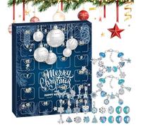 Jewelry Countdown Calendar | 24-Day Advent Charm Kit with Bracelets Necklace Earrings 2025 | Alloy Christmas Teen Calendar Gift Box | Holiday Birthday Valentines Party Daily Banquet Dating