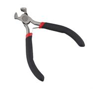Jewelry Craft Mini Pliers Bent Flat Nose with Side Round End Cut for Precision Cutting and Small Part Manipulation with Ergonomic Grip (B)