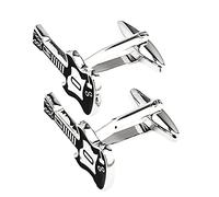 Jewelry Cufflinks Black Guitar Bass Drip Enamel Metal Cufflinks Men's French Shirt Cuff Buttons