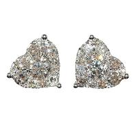 Jewelry Earring Studs Heart Ear Heart Dazzling Women's Fashion Earrings Fun Earring (Multicolor, One Size)
