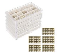 Jewelry Earrings Collection Storage Display Cabinet, Transparent Storage Box with 5 Drawers, Display Storage Box for Jewelry Rock Crystals, Gemstones, Cosmetics, Rings, Earrings, Necklaces, Jewel