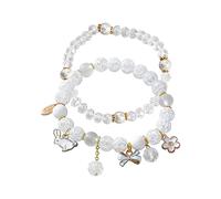 jewelry Easter Rabbit Crystals Rose Pearl Bracelet Newborn Baby Bracelets For Infant Girls Men's Watches