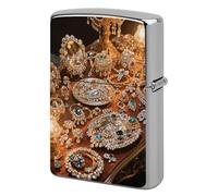 Jewelry Feast Lighter Case Metal Double-Sided Lighter Cover Pocket Lighters Sleeve Windproof Lighters Accessories for Men Women