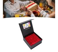Jewelry Flower Box with Video Greeting Card - 7 Inch LCD for Weddings and Marketing Displays, Customizable Keepsake