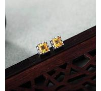 jewelry for Women, Chinese Eardrop S Crystal Topaz Thai Fairy Personality Square Simple Earrings oliv jewelry