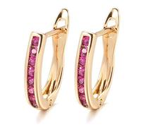 jewelry for women Luxury Green Natural Zircon Stud For Women Beautiful 585 Rose Earring Wedding Engagement Jewelry women's jewelry
