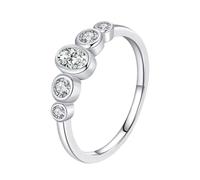 Jewelry for Women Rings White Gold 14K, Rings for Me Elegant with Oval Shape Moissanite Size J 1/2