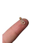 jewelry for women Silver Earrings, 1Piece Number Copper Personality Stud Earrings Charm Classic Trendy Unisex Piercing Birthday s Girlfriend, Wife, Sister, Daughter, Mother On