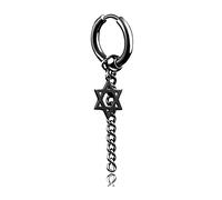 jewelry for women Women Silver Earrings, Black Gothic Screw Cross Star Leaf Round Triangle Geometry Fish Bone Hoop Earrings Unisex Man Titanium Steel Punk Multiple Gifts For Girlfriend, Wife, Sister,