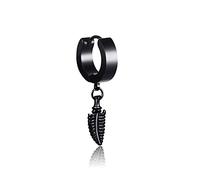 jewelry for women Women Silver Earrings, Black Gothic Screw Cross Star Leaf Round Triangle Geometry Fish Bone Hoop Earrings Unisex Man Titanium Steel Punk Multiple Gifts For Girlfriend, Wife, Sister,