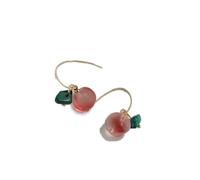 jewelry for women Women Silver Earrings, Cute Peach Hanging Earrings For Women Gold Color Trendy Fashion Korean Jewelry Summer Travel Lovely Fruit Earrings Gifts For Girlfriend, Wife, Sister,