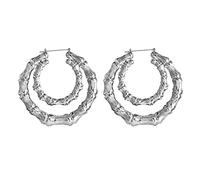 jewelry for women Women Silver Earrings, Punk Hoop Earrings Charm Gold Silver Color Letter Sign Basketball Wives Major Jewelry For Summer Party Gifts For Girlfriend, Wife, Sister, Daughter,