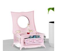 Jewelry Ganizer Ballerina - White Souvenir Box, Rotating Heart Container | Durable Music Figure Display, Gifted Storage Organizer For Rings Necklace, Girls T