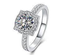 jewelry Geometry Gemstones Ring For Women 925 Jewelry Square Zircon Luxury Female Engagement Ring earrings