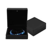 Jewelry Gift Box with LED Light, Necklace Bracelet Rings Pendant Display Storage Case for Wedding Proposal Engagement Valentine's Day Favours Birthdays Charms Gift Box(Bracelet)