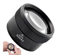 Jewelry Glass - 30X Magnification Lens - Portable Optical Glass Reading Magnifier 30x40mm Desktop Magnifier for Jewelers Stamps, Cards, Antique Magazines