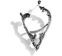 Jewelry Halloween Women Silver Color Ear Cuff Earring Punk Fairy Elf Ear Clip No PiercingleftProfessional and Attractive