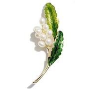 jewelry high-grade natural pearl jasmine brooch beaded leaves decorative sweater suit pins Made in China jewelry