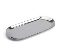 Jewelry holder Jewelry Tray Showcase, Display Necklace Bracelet Ring Showcase Display Empty Plate, Stud Earring Watch Container Tray, 9*4 inch Jewelry display ( Color : Silver-large , Size : 3pcs )
