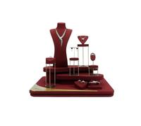 Jewelry Holder Red Velvet Jewelry Display Set Ring Stand | Shop Window
