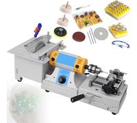Jewelry Lapidary Machine, Gem Polishing Grinder Machine, 750W Mini Table Rock Saw, Jewelry Lapidary Grinding Tool 800-10000r/min, Buffer Machine Bench Lathe Polisher Jade