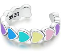 Jewelry,Love heart Ear Cuff Earring 925 Non Pierced Ear Cartilage on Wrap Filled Tiny Boho Earrings necklace