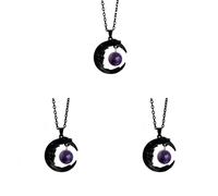Jewelry Lunar Moonstone Necklace With Electroplated Alloy Gothic Pendant For Lovers Fashion