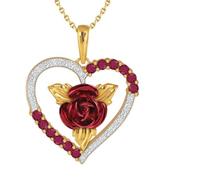 Jewelry Luxurious Rose Heart Pendant Necklace-A Perfect For thing The Special Woman In Your Life!anniversary Party things, Jewelry Fashion Trendy Accessories Creative For Women And Men thing