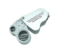 Jewelry Magnifier Slide Out LED lluminated Jeweler Loupe Pocket Scientific Document Magnify Tool with 30X and 60X Glass Magnifying Lens Eye Scope