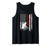 Jewelry Making American Flag Distressed USA Crafter Tank Top