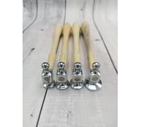 Jewelry Making Chasing Hammers - Flat & Domed Faces (22mm, 25mm, 28mm, 32mm) with Hardwood Handles (25mm)