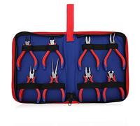 Jewelry Making Pliers Nipper Pliers Cutting Pliers 8PCS Ergonomic Non Slip Two Color Handle 5 Inch Steel Pliers Set for Jewelry Crafting DIY Hardware Tools