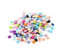 Jewelry Making Silicone Lentil Beads 12mm Mixed Colours | Food Grade Craft Beads for Bracelets Necklaces DIY Jewelry Making Crafts for Kids Teens Adults Family Projects