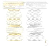 Jewelry Making Supplies, Hypoallergenic Earring Hooks 200-Piece Earring Kit, Includes 40 Tear Drop and 40 Round Earring Findings, Hooks, Jump Rings, and Earring Backs, Perfect for DIY Earring