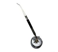 Jewelry Making Tweezers with Cross Locking Mechanism Curved Straight Third Hand Tool for Enhanced Usability (Curved)