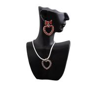 Jewelry Mannequin Bust 1pc Resin Side Face Mannequin Jewelry Display Stand Head Bust Portrait Necklace Bracelet Jewellery Storage Rack Holder(Black M)