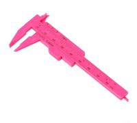 Jewelry Measure Tool 0-80mm Plastic Sliding(Rose Red)