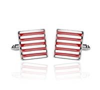 Jewelry Men's Cufflinks Classic Stripe Cufflink Silver Plated Enamel Men's French Cufflink Party Gift Man Wedding Suit Cuff Men Jewelry