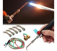 Jewelry Micro Mini Gas Little Torch With 5 Tips Welding Soldering Kit - Oxygen & Acetylene Metal Cutting Set - Portable Welder Tools