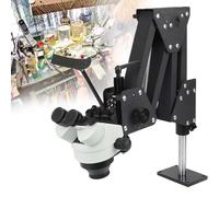 Jewelry Microscope, 10X/20X Multi-Directional with Spring Bracket, 160mm Working Distance, Ideal for Electronics Inspection and Micro Inlaid Mirror