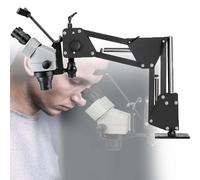 Jewelry Microscope, 7x-45x Super Clear Magnifier, Multi-Directional Stereo Microscope for Jewelry and Diamond Setting (85mm Objective Lens)