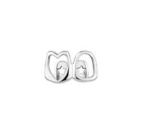 Jewelry Mouth Grills Hip Hop Rapper Outfits Custom Accessory, Zircon Charm Teeth Grillz Trendy Hip Hop Dental(1Pc Silver)