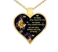 Jewelry MY STILL Gift TO Necklace YOU Heart My Mind Day Memorial TALKS MIND Necklaces Pendants Bulky (D, One Size)