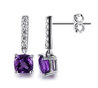 Jewelry Natural Amethyst Diamond Earrings Earrings Women S925 Jewelry Dinner Temperament