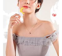 jewelry/necklaces moon shape, miniature carving craftsmanship, contains one hundred languages i love you, light luxury necklaces for women women's pendants