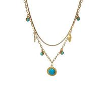 Jewelry New 2025 316L Stainless Steel Color Snake Chain Blue Stone Pendant Necklace For Women Luxury Design Neck Jewelry Party things With For You Accessories Trendy Creative thing thing