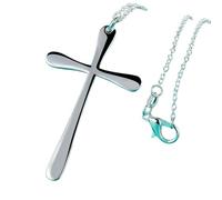 Jewelry New 2025 925 Sterling Silver Long Cross Pendant Necklace 16-30 Inch Chain for Woman Man Fashion Wedding Charm with for You Accessories Trendy Creative