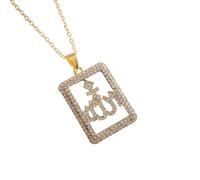 Jewelry New 2025 Arrival Islamic Religion Allah Pendant Muslim Believers Women's Drop Shape Zircon Necklace Hers Holiday Exquisite Arabic Jewelry Gift With For You Accessories Trendy Creative Gift
